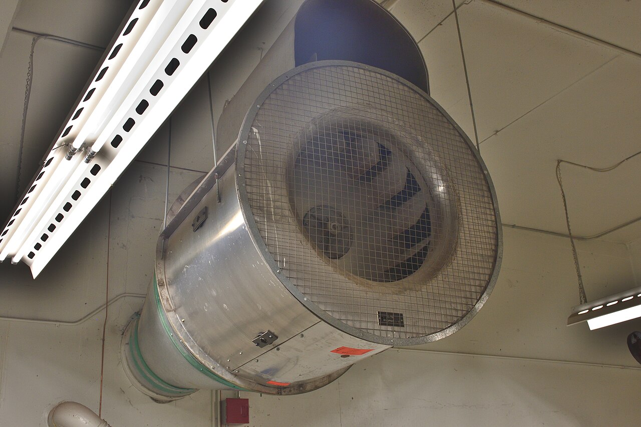 Inline centrifugal blower fan of the type used in HVAC systems